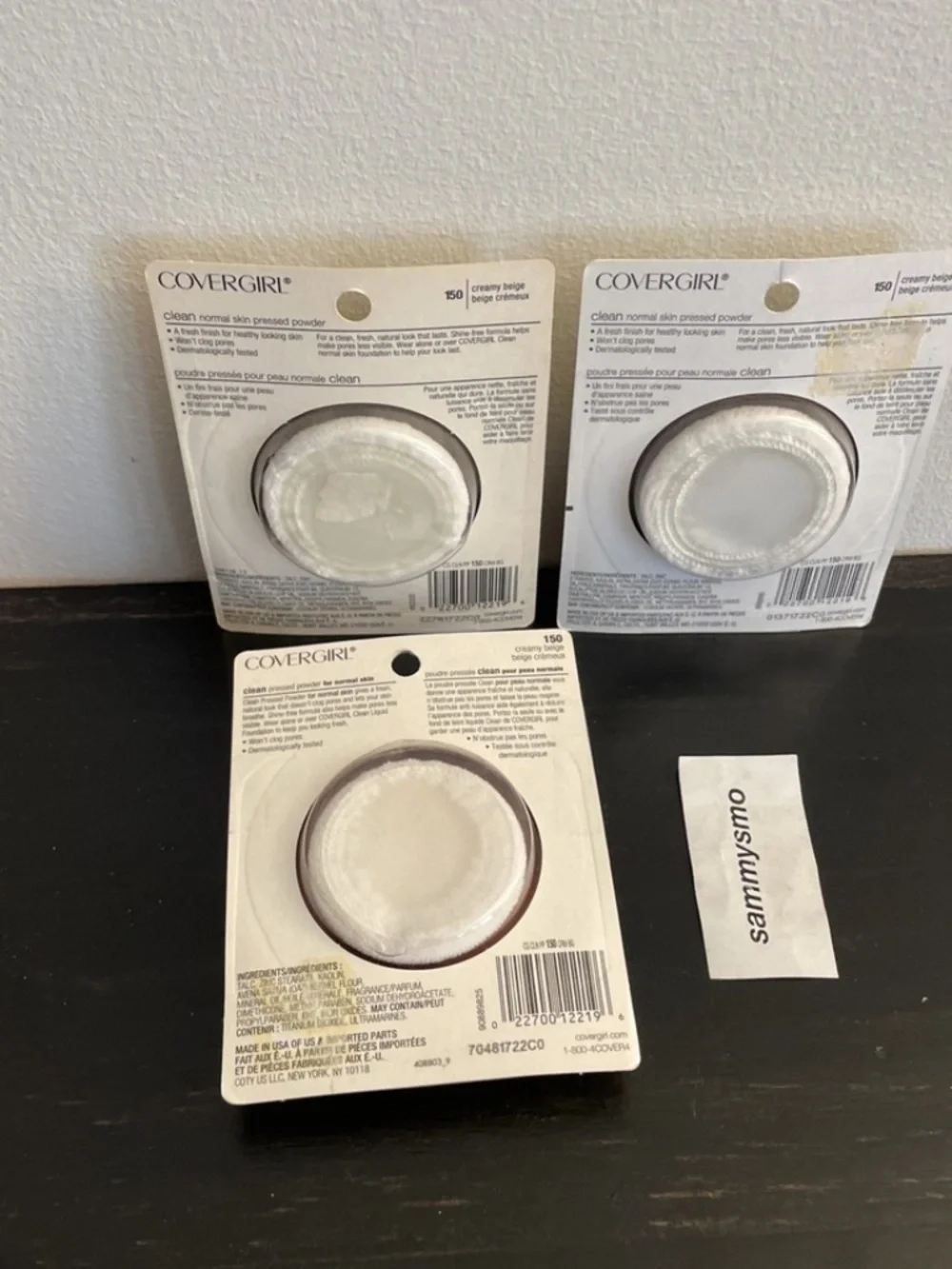 COVERGIRL Clean Pressed Powder 150 CREAMY BEIGE Original Talc x3
